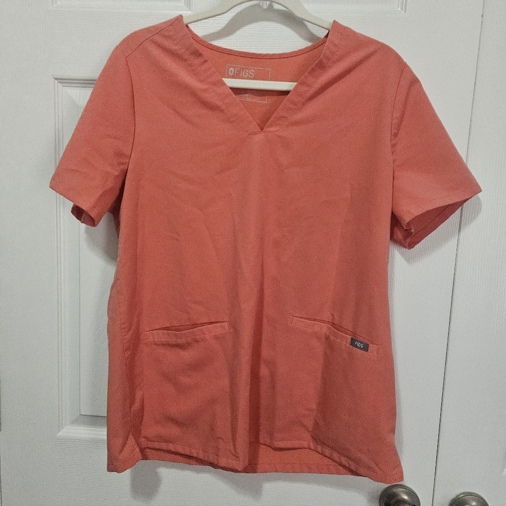 Figs Casma Scrub Top L